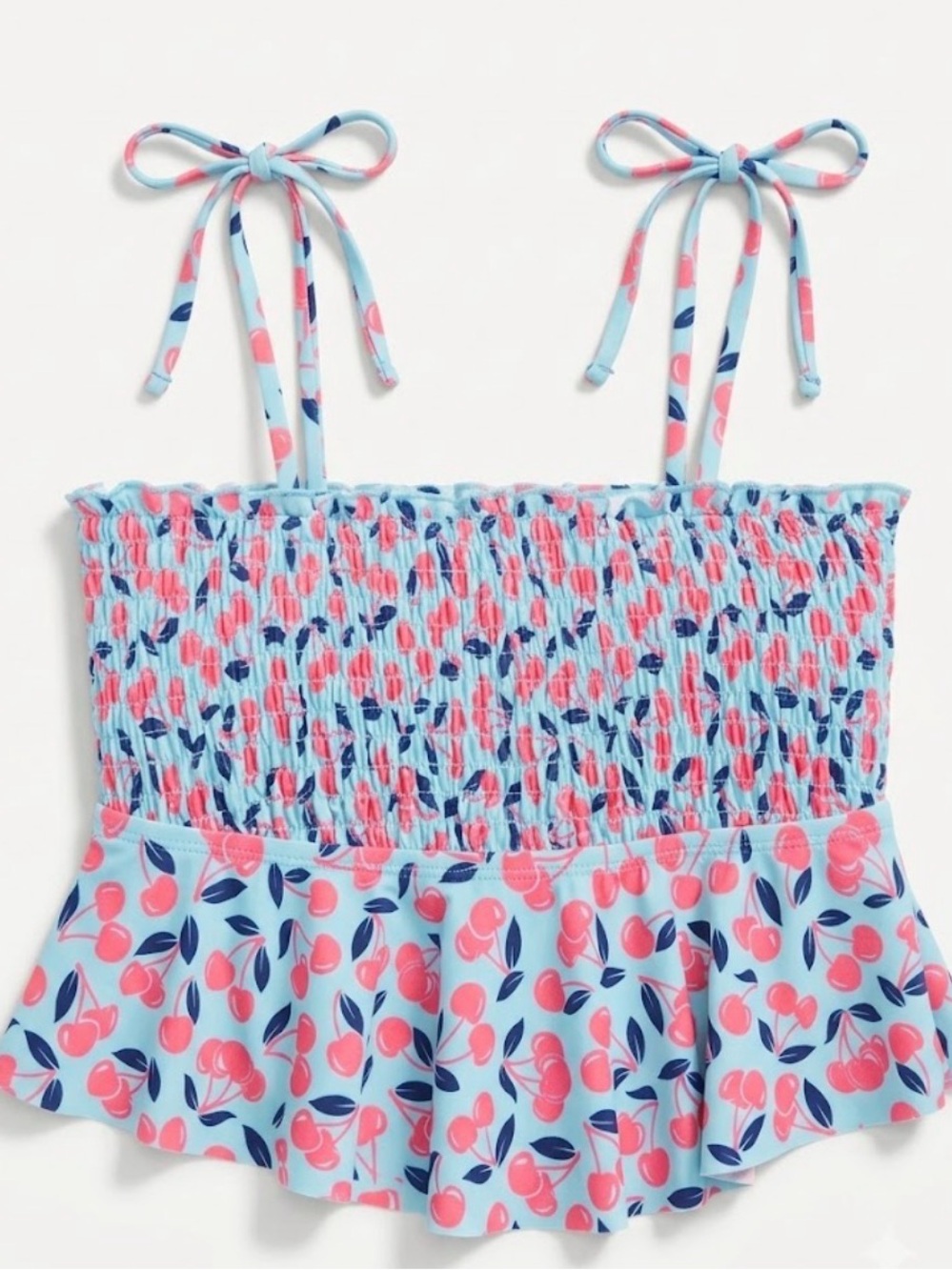 Cabana By Crown & Ivy Medium Cherry Fruit Swim Top Bikini Summer Beach Coastal